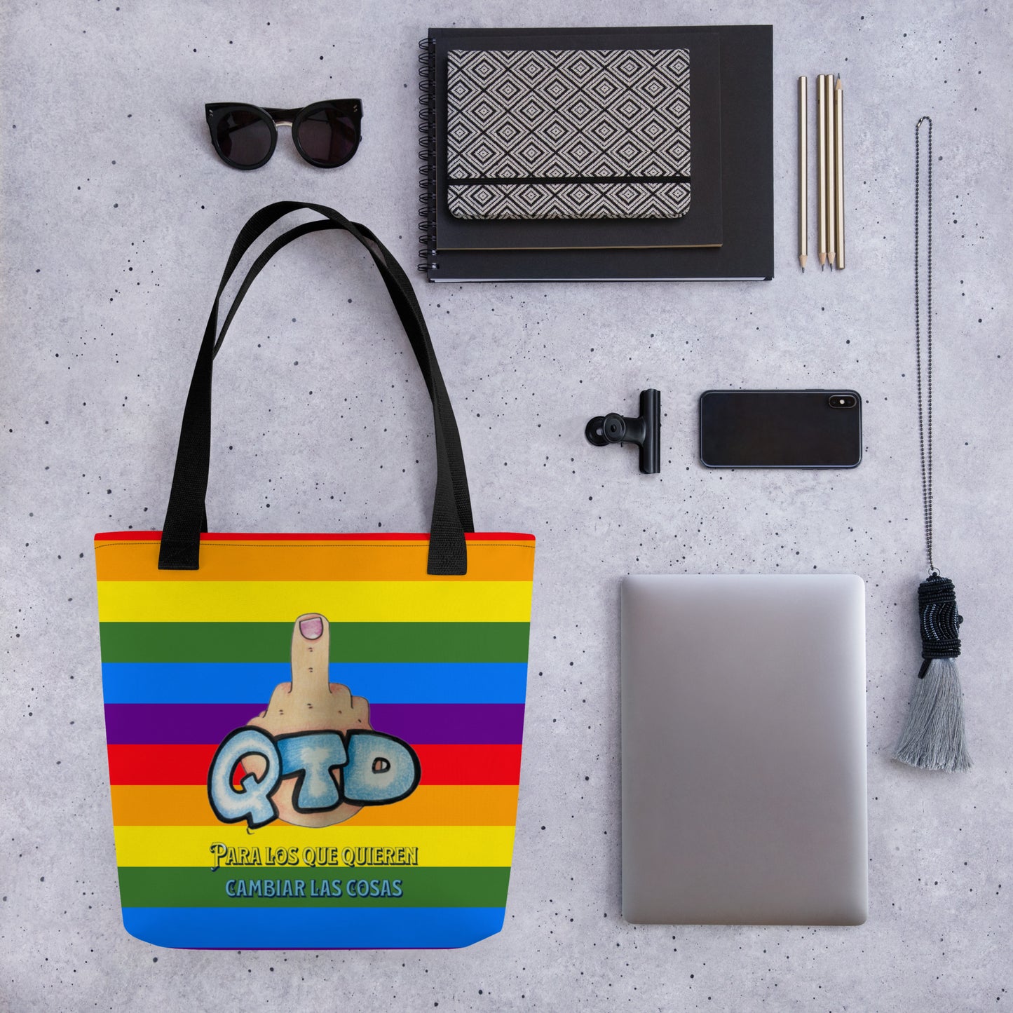 Bolsa de tela Arco Iris QTD