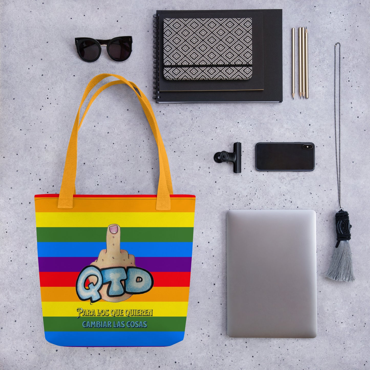 Bolsa de tela Arco Iris QTD