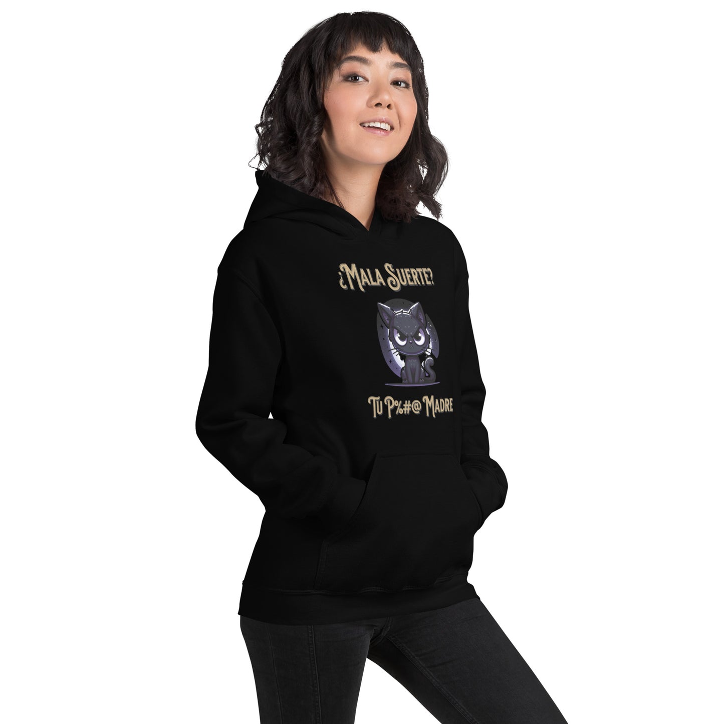 Sudadera Gato Negro QTD