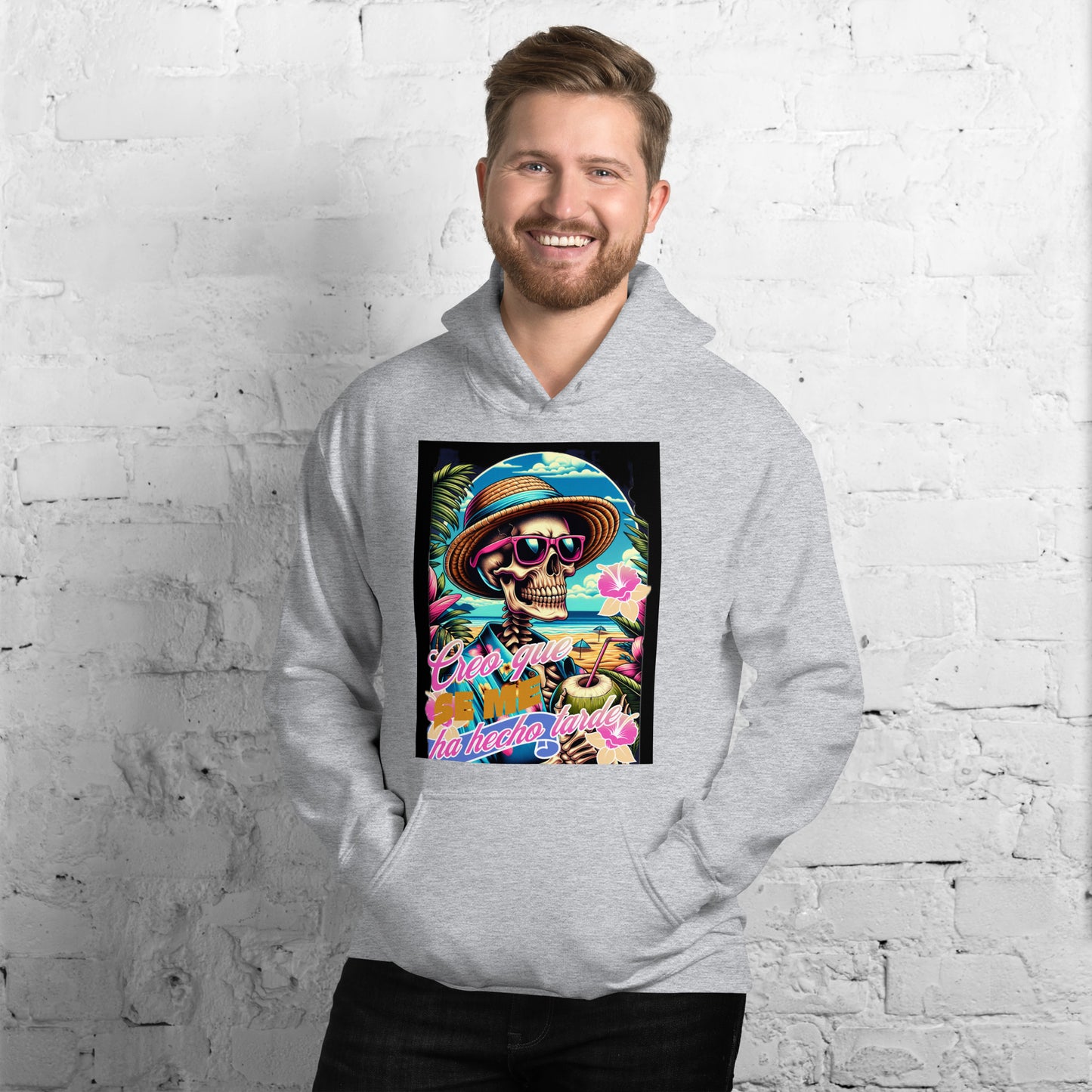 Sudadera con capucha unisex Calavera QTD