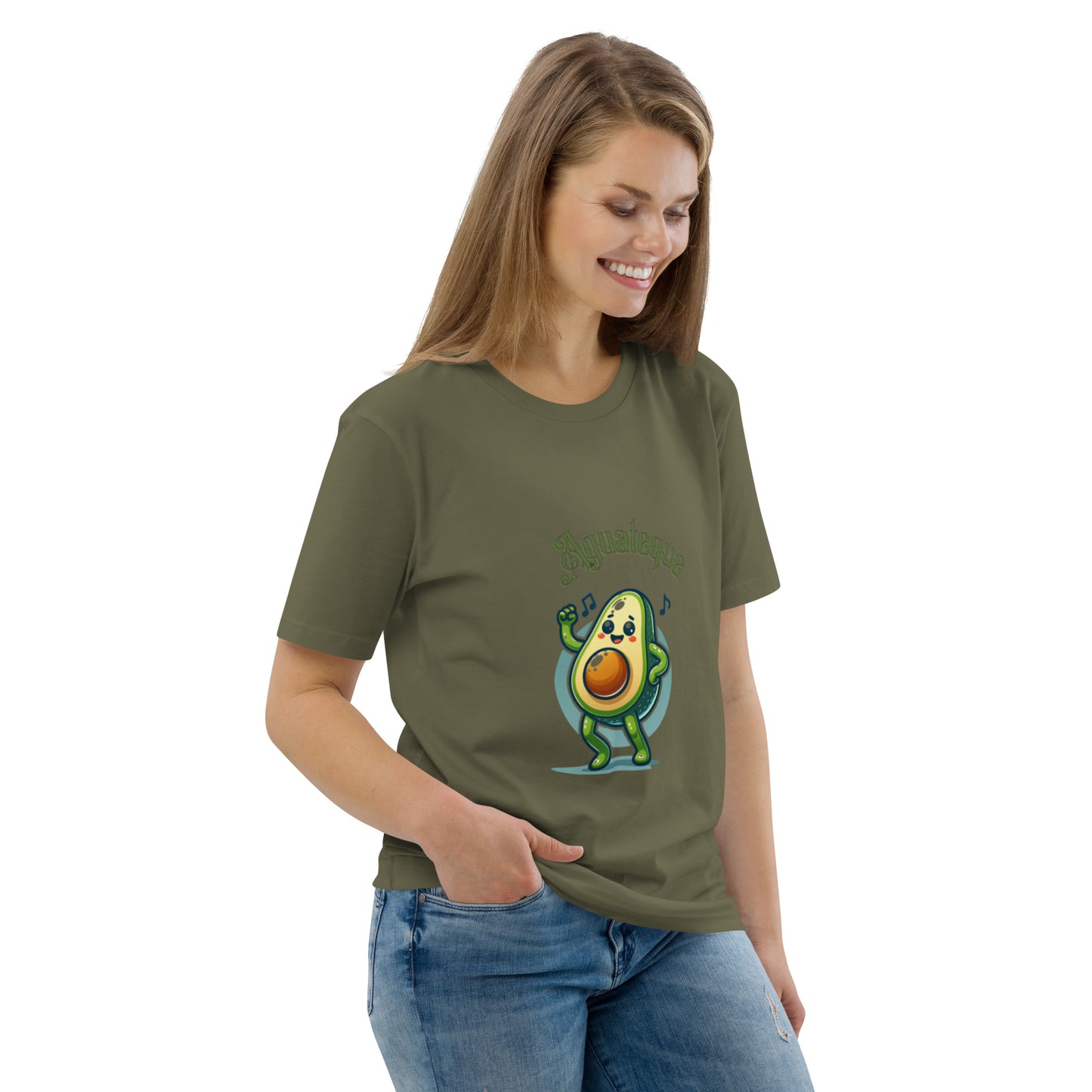Camiseta de algodón orgánico unisex Aguacate QTD