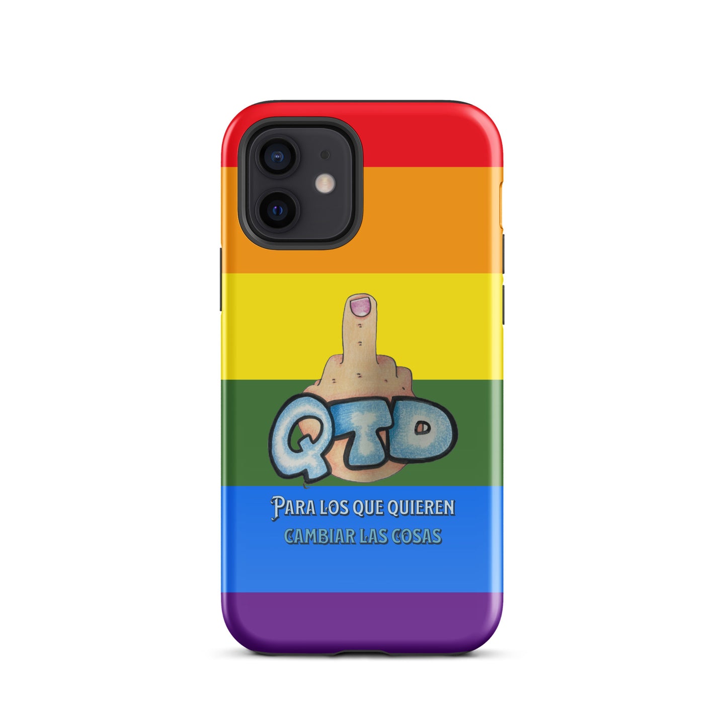 Funda dura para iPhone Arco Iris QTD