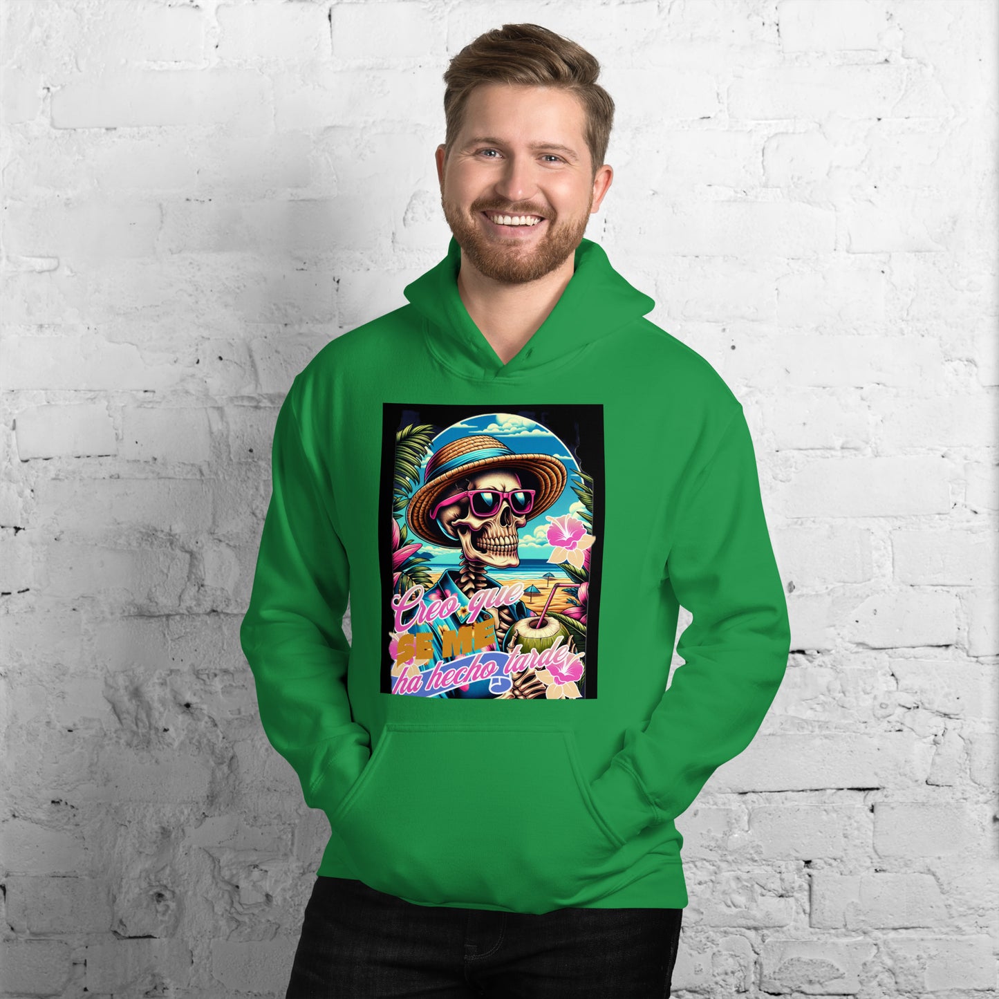 Sudadera con capucha unisex Calavera QTD