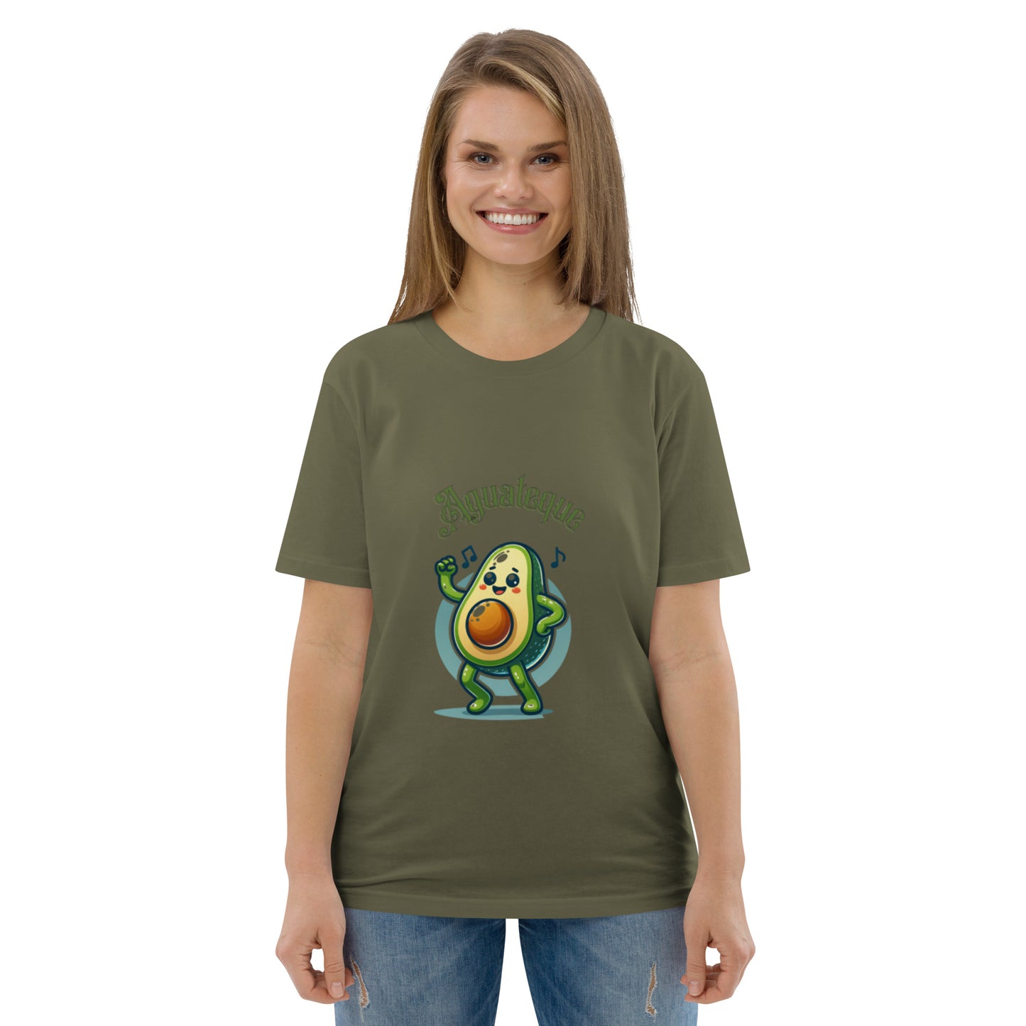 Camiseta de algodón orgánico unisex Aguacate QTD