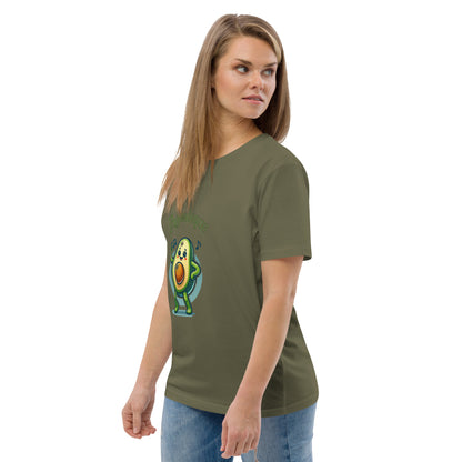 Camiseta de algodón orgánico unisex Aguacate QTD