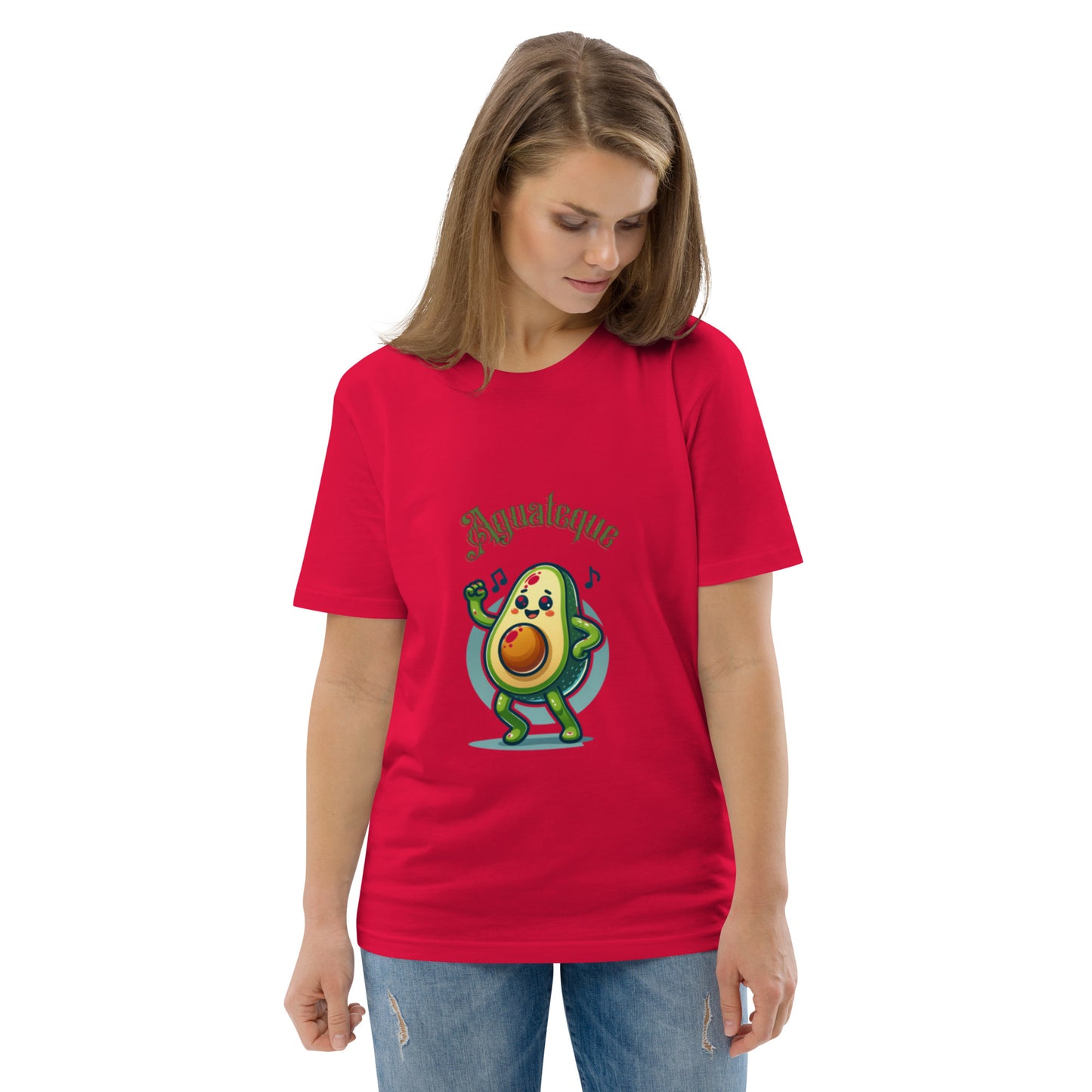 Camiseta de algodón orgánico unisex Aguacate QTD