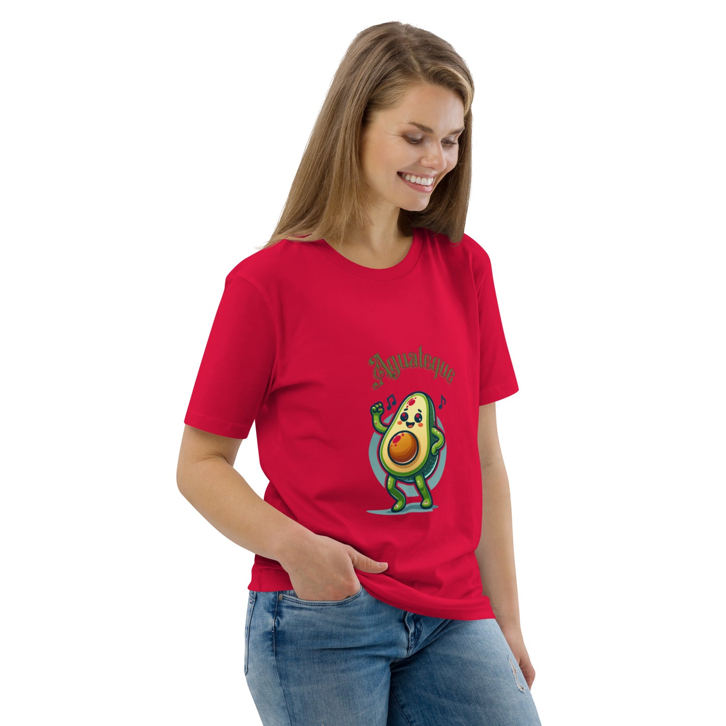 Camiseta de algodón orgánico unisex Aguacate QTD