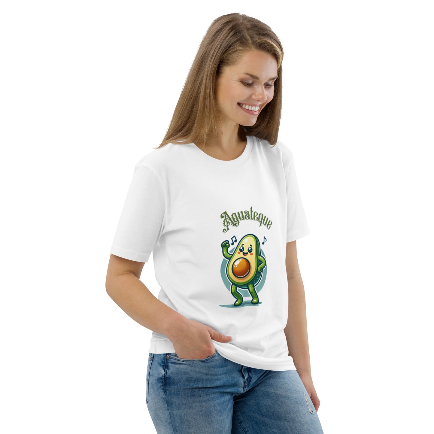 Camiseta de algodón orgánico unisex Aguacate QTD